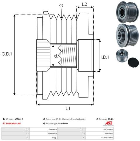 Обгінна муфта генератора