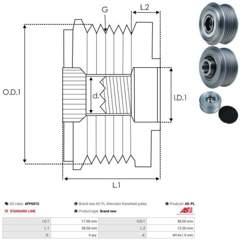 Обгінна муфта генератора