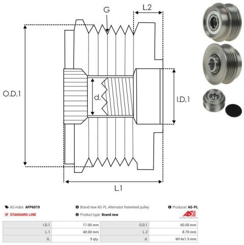 Обгінна муфта генератора