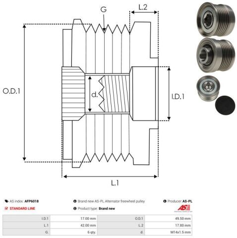 Обгінна муфта генератора