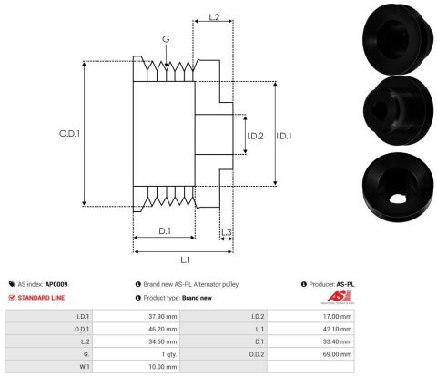 Ременный шкив, генератор Ременный шкив, генератор