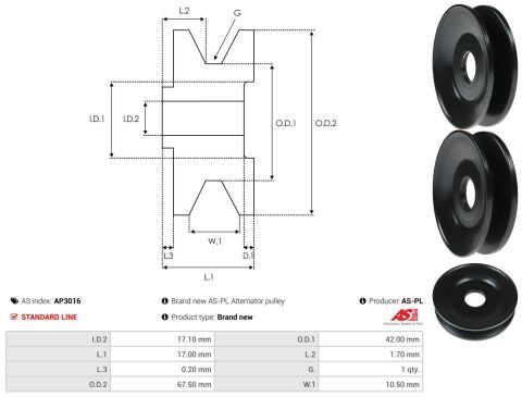 Шків, генератор