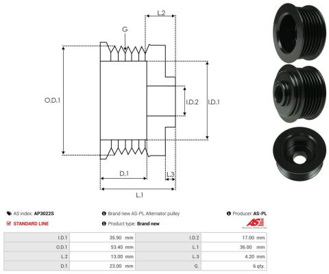 Шків, генератор