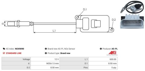 Датчик NOx, система впрыска мочевины