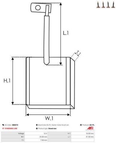 Вугільна щітка, стартер