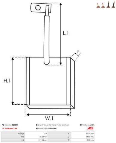 Вугільна щітка, стартер