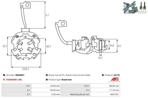 Кронштейн, вугільні щітки