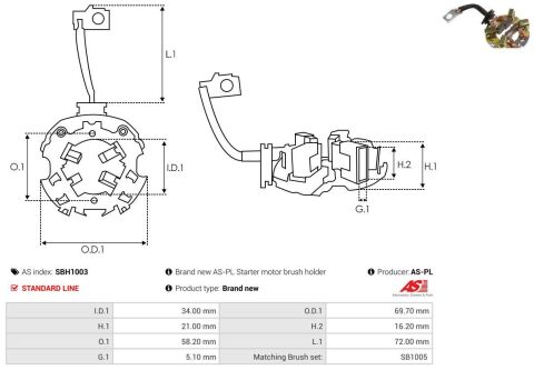 Кронштейн, вугільні щітки