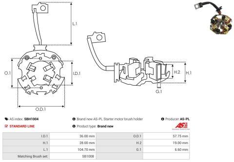 Кронштейн, вугільні щітки