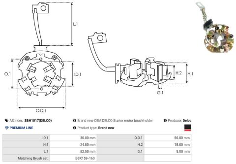 Кронштейн, вугільні щітки