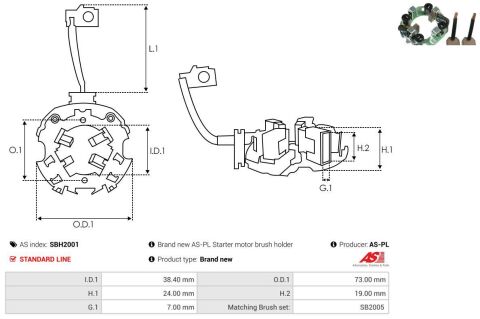 Кронштейн, вугільні щітки