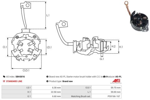 Щіткотримач стартера VW Golf/Passat/Polo/Tiguan/Touran 03-18