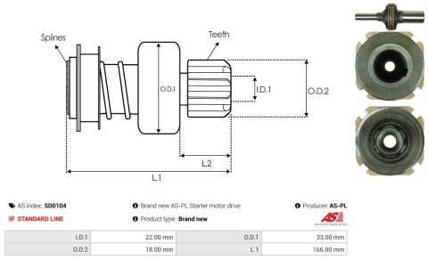 Привод с механизмом свободного хода, стартер