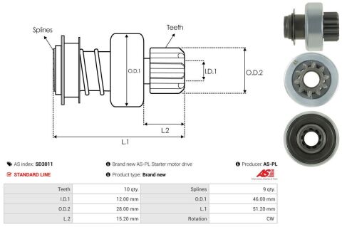 Привод с механизмом свободного хода, стартер Привод с механизмом свободного хода, стартер
