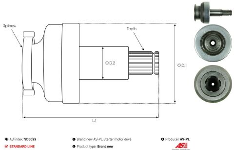 Механізм вільного ходу, стартер