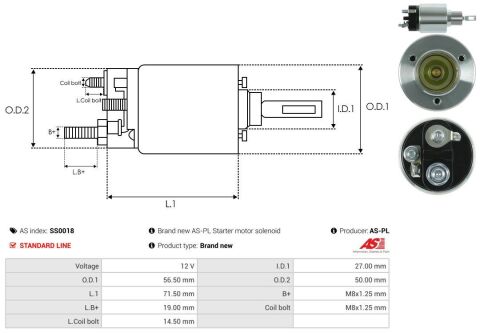 Реле стартера втягуюче (12V) Peugeot Boxer 2.5-2.8 D 96-02