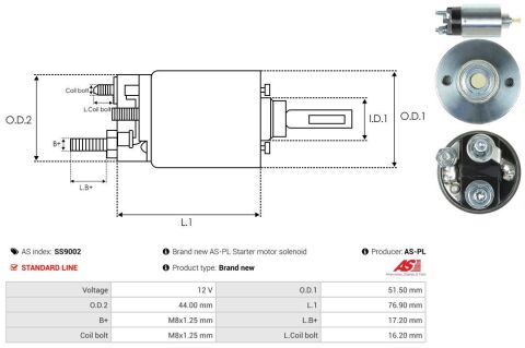 Реле стартера втягуюче (12V) Ford Transit 86-00 Реле стартера втягуюче (12V) Ford Transit 86-00