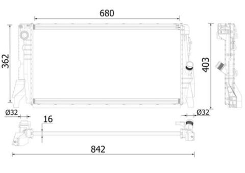Радиатор охлаждения двигателя