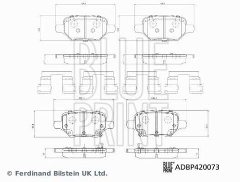 Комплект тормозных колодок, дисковый тормоз