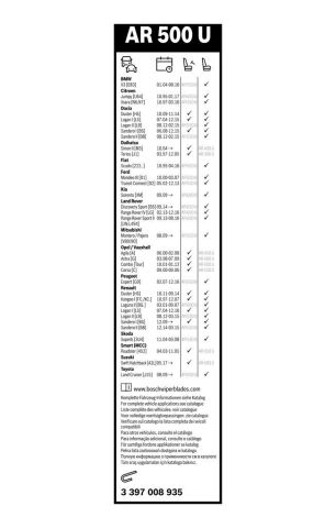 Щітка склоочисника (500мм)