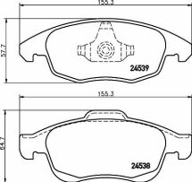 Гальмівні колодки пер.Peugeot Partner/Citroen Berlingo 08- Гальмівні колодки пер.Peugeot Partner/Citroen Berlingo 08-