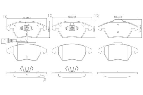 Колодки гальмівні (передні) VW Caddy/Golf/Jetta/Passat/Touran/Skoda Fabia/Octavia 03- Колодки гальмівні (передні) VW Caddy/Golf/Jetta/Passat/Touran/Skoda Fabia/Octavia 03-