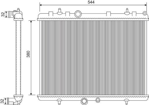 Радіатор охолодження Citroen Berlingo/Peugeot Partner 1.6 HDi/1.2 PureTech/1.6 VTi 05-15