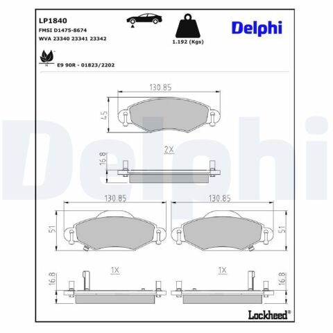 Комплект тормозных колодок, дисковый тормоз Комплект тормозных колодок, дисковый тормоз