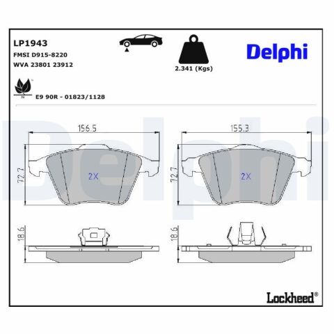 Гальмівні колодки дискові, комплект Гальмівні колодки дискові, комплект