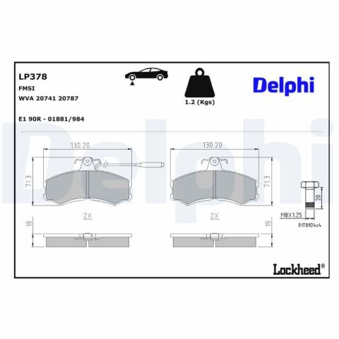 Тормозные колодки дисковые, комплект