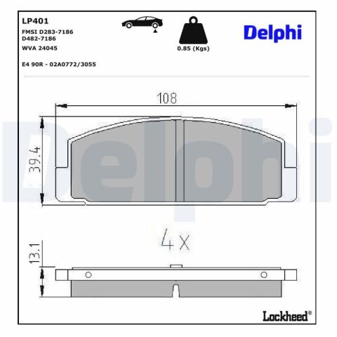 Гальмівні колодки дискові, комплект
