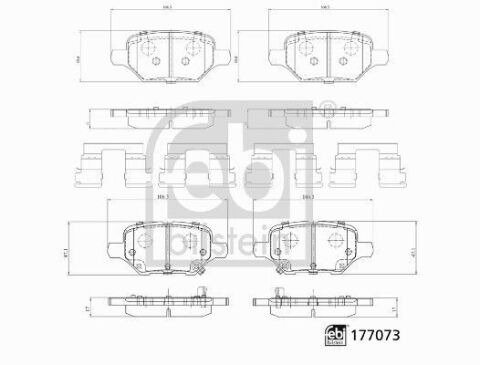 Комплект гальмівних накладок, дискове гальмо