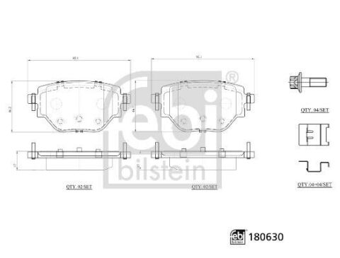 Комплект тормозных колодок, дисковый тормоз
