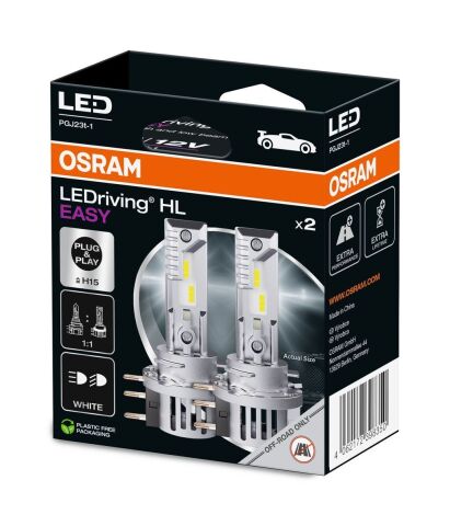 Лампа світлодіодна LEDriving H15 16,5/3,8W 12V PGJ23T-1 (комплект)
