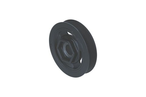 Шків, колінчатий вал