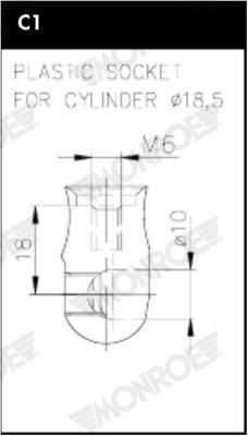 Газова пружина, багажник/кузов