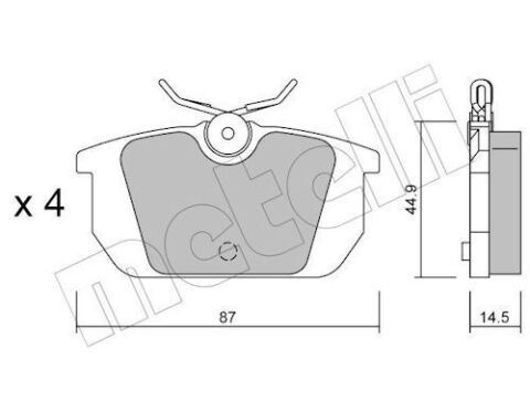 Комплект гальмівних накладок, дискове гальмо