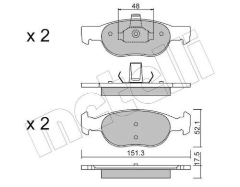 Комплект гальмівних накладок, дискове гальмо