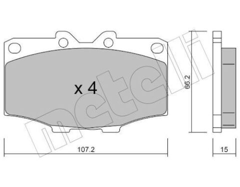 Комплект гальмівних накладок, дискове гальмо