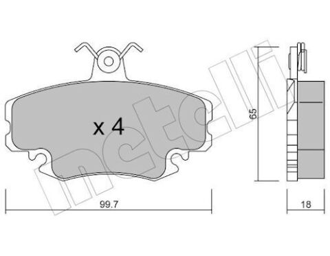 Комплект гальмівних накладок, дискове гальмо Комплект гальмівних накладок, дискове гальмо