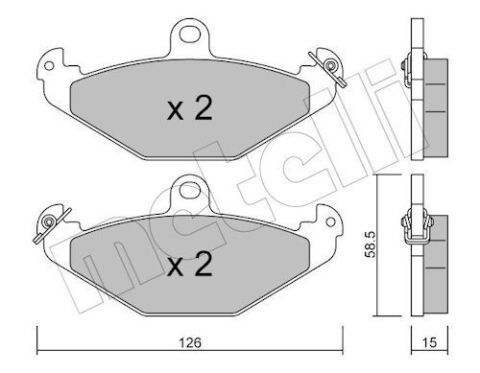 Комплект гальмівних накладок, дискове гальмо