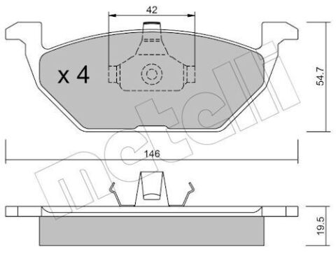 Колодки гальмівні (передні) Audi A3/Seat Toledo 96-04/Skoda Octavia 96-07/VW Golf 97-05/Polo 02-