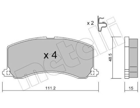 Комплект гальмівних накладок, дискове гальмо Комплект гальмівних накладок, дискове гальмо