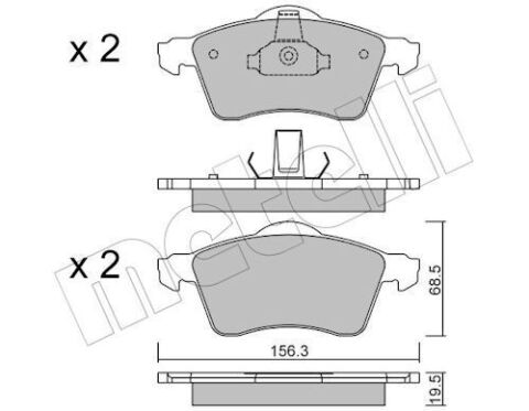 Комплект гальмівних накладок, дискове гальмо