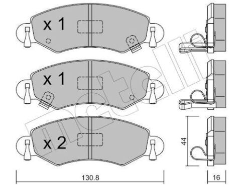Комплект гальмівних накладок, дискове гальмо Комплект гальмівних накладок, дискове гальмо