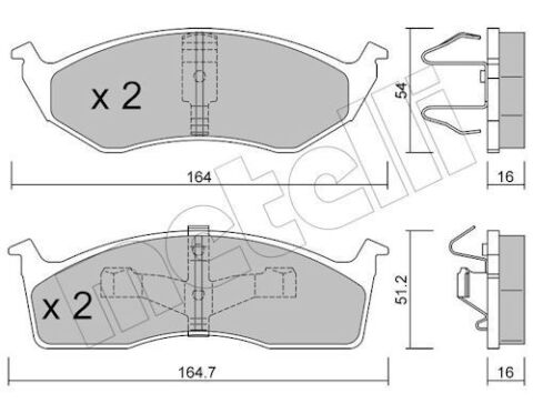 Комплект гальмівних накладок, дискове гальмо