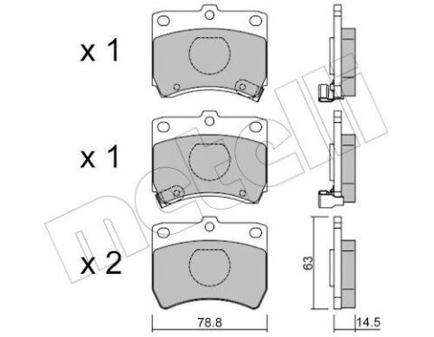 Комплект гальмівних накладок, дискове гальмо