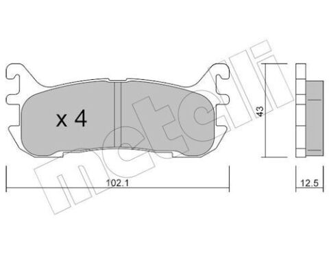 Комплект гальмівних накладок, дискове гальмо