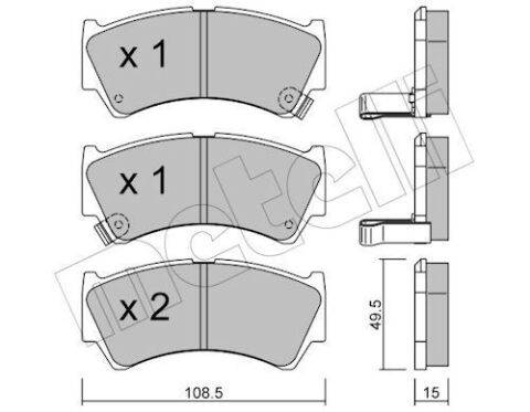 Комплект гальмівних накладок, дискове гальмо Комплект гальмівних накладок, дискове гальмо