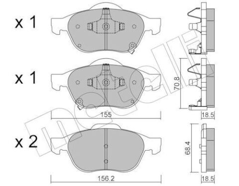 Комплект тормозных колодок, дисковый тормоз